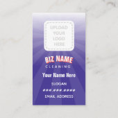 Carte De Visite Blue Spray Bottle Cleaning Company (Dos)