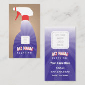 Carte De Visite Blue Spray Bottle Cleaning Company (Devant / Derrière)
