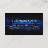 Carte De Visite Blue Steel Metal Professional (Dos)