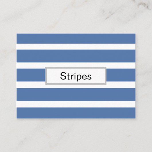 Carte De Visite Blue Stripes (Devant)