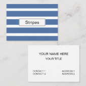 Carte De Visite Blue Stripes (Devant / Derrière)