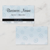 Carte de visite Blue Swirls (Devant / Derrière)