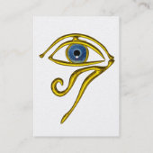 Carte De Visite BLUE TALISMAN HORUS OEIL Divinité, papier perlé (Dos)