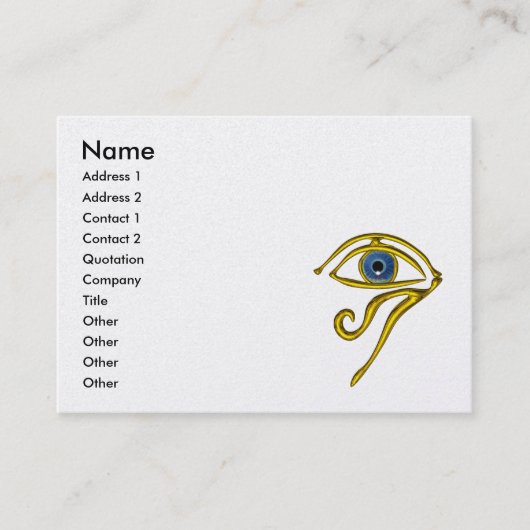 Carte De Visite BLUE TALISMAN, OR HORUS EYE White Pearl (Devant)