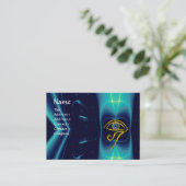 Carte De Visite BLUE TALISMAN, violet blanc (Debout devant)