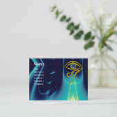 Carte De Visite BLUE TALISMAN, violet blanc (Debout devant)