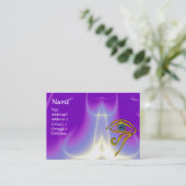 Carte De Visite BLUE TALISMAN, violet violet blanc (Debout devant)