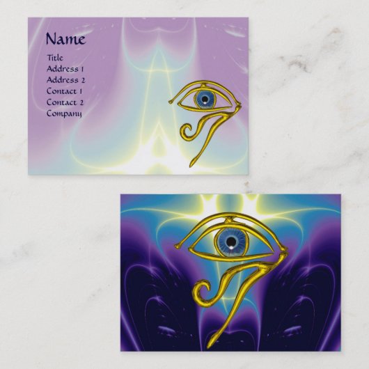 Carte De Visite BLUE TALISMAN, violet violet blanc (Devant / Derrière)