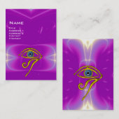 Carte De Visite BLUE TALISMAN, violet violet blanc rose (Devant / Derrière)