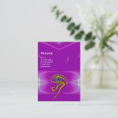 Carte De Visite BLUE TALISMAN, violet violet blanc rose (Debout devant)