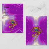 Carte De Visite BLUE TALISMAN, violet violet blanc rose (Devant / Derrière)