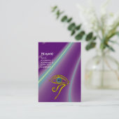Carte De Visite BLUE TALISMAN, violet violet violet jaune rose (Debout devant)