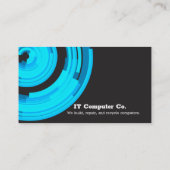 Carte De Visite Blue Tech sur Dark Grey (Dos)