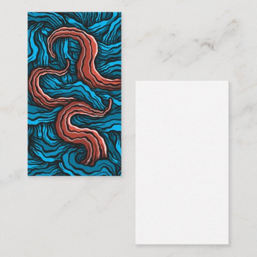 Carte De Visite Blue Tentacles (Devant / Derrière)