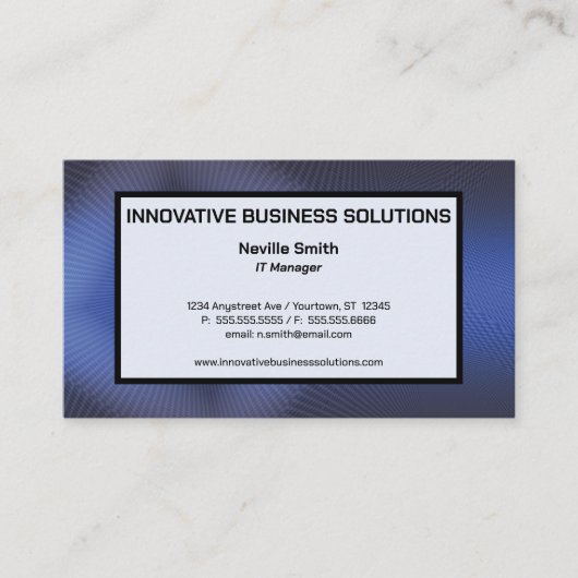 Carte De Visite Blue Texture Technology High Tech IT (Devant)