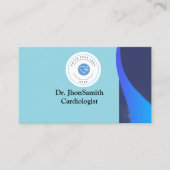 Carte De Visite  Blue theme Customized Logo QR Doctor (Devant)