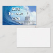 Carte De Visite Blue Tsunami Election 2026 (Devant / Derrière)