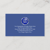 Carte De Visite Blue Water Bokeh Ichthus Fish Pasteur (Dos)