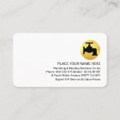Carte De Visite Blue Water Grunge Gold Faucet Tab (Dos)