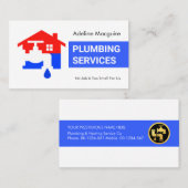 Carte De Visite Blue Water Layer Plumbing (Devant / Derrière)