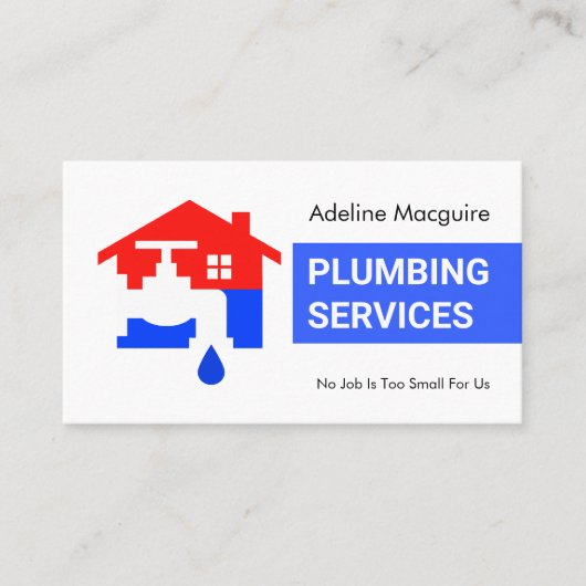 Carte De Visite Blue Water Layer Plumbing (Devant)