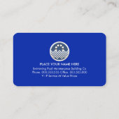 Carte De Visite Blue Water Silver Pool Lining (Dos)
