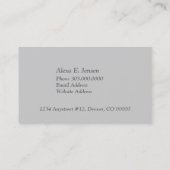 Carte De Visite Blue Watercolor Rose Professional (Dos)