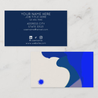 Carte De Visite Blue Waves Business Card