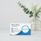 Carte de visite Blue Zazzle - Conception personnal (Debout devant)