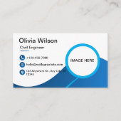 Carte de visite Blue Zazzle - Conception personnal (Devant)