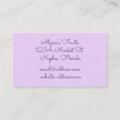 Carte De Visite Blueberge d'eau (Dos)