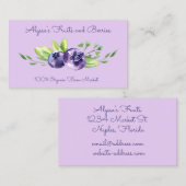 Carte De Visite Blueberge d'eau (Devant / Derrière)