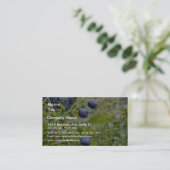 Carte De Visite Blueberries aux Feuilles verts (Debout devant)