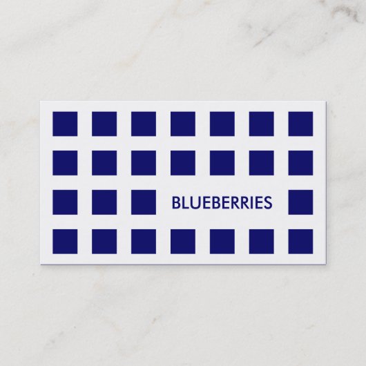 Carte De Visite BLUEBERRIES (carrés mod) (Devant)