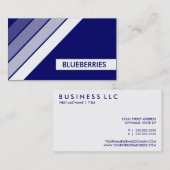 Carte De Visite BLUEBERRIES rétro (Devant / Derrière)