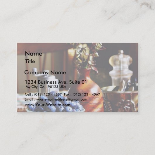 Carte De Visite Blueberry Still Life (Devant)