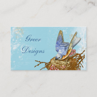Carte De Visite Bluebird dans le nid