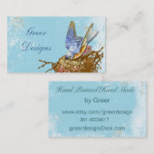 Carte De Visite Bluebird dans le nid (Devant / Derrière)