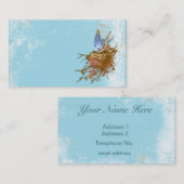 Carte De Visite Bluebird dans le nid (Devant / Derrière)