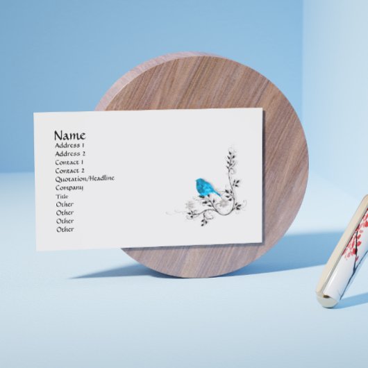 Carte De Visite Bluebird de bonheur