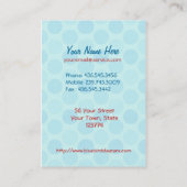 Carte De Visite Bluebird Train for Daycare ou Babysitter (Dos)