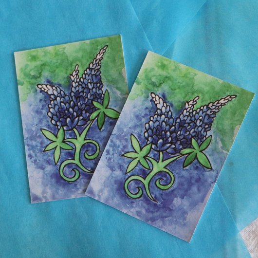 Carte De Visite Bluebonnets du Texas