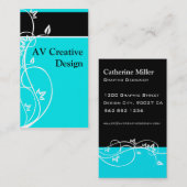 Carte De Visite BlueFlourish - customisé (Devant / Derrière)