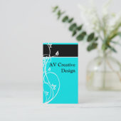 Carte De Visite BlueFlourish - customisé (Debout devant)