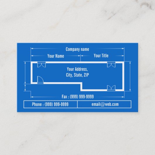 Carte De Visite blueprint (Devant)