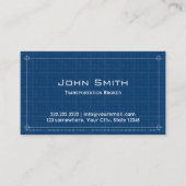 Carte De Visite Blueprint Transportation Broker Business Card (Devant)