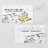 Carte De Visite Blueprints | Architect Logo | Home Properties (Devant / Derrière)