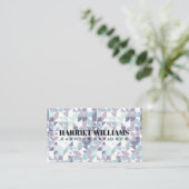 Carte De Visite Blues Purples Motifs géométriques (Debout devant)