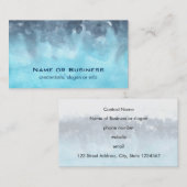 Carte De Visite Blues stratifiés peinture Abstraite (Devant / Derrière)