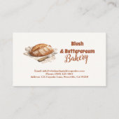 Carte De Visite Blush Artisan Bread Bakery Business (Dos)